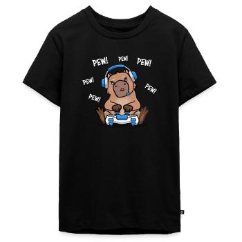 Capybara - T-shirt Premium bio Ado - noir - Devant - AI Model Teenager Male light (155cm)