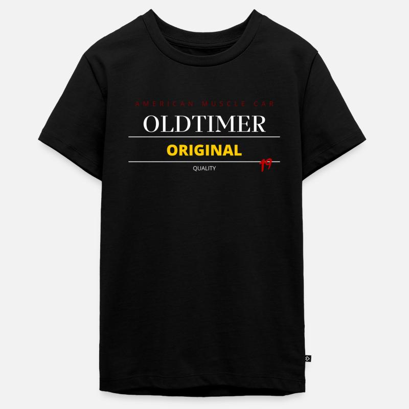 Amerykański muscle car - Ekologiczna koszulka młodzieżowa Premium - czarny