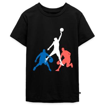 Basketball Basketball Spieler Unterstützer - Teenager Premium Bio T-Shirt - Schwarz - Vorne - AI Model Teenager Male light (155cm)