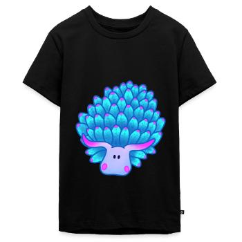 Blattschnecke, Blaue Meeresschnecke - Teenager Premium Bio T-Shirt - Schwarz - Vorne - AI Model Teenager Male light (155cm)