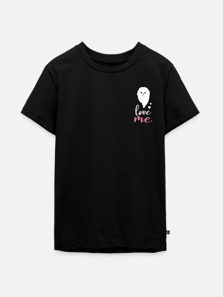 Zwergspitz - Teenager Premium Bio T-Shirt - Schwarz