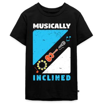 Musiker Musik Rhythmus Notenschlüssel - Teenager Premium Bio T-Shirt - Schwarz - Vorne - AI Model Teenager Male light (155cm)