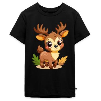 Mignon bébé orignal - T-shirt Premium bio Ado - noir - Devant - AI Model Teenager Male light (155cm)