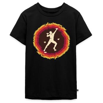 Klettern Kletterhalle Kletterer Bouldern - Teenager Premium Bio T-Shirt - Schwarz - Vorne - AI Model Teenager Male light (155cm)