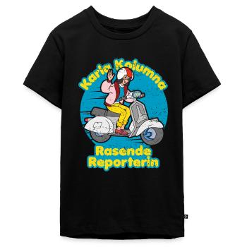 Benjamin Blümchen Karla Kolumna Rasende Reporterin - Teenager Premium Bio T-Shirt - Schwarz - Vorne - AI Model Teenager Male light (155cm)