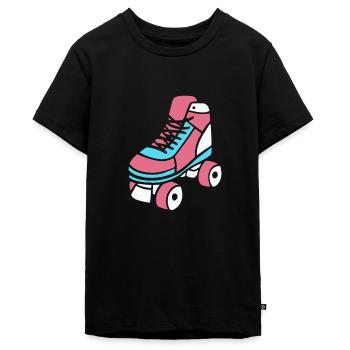 Roller Skate Roller Skates Roller Skates Inline Skating - Teenager Premium Organic T-Shirt - black - Front - AI Model Teenager Male light (155cm)