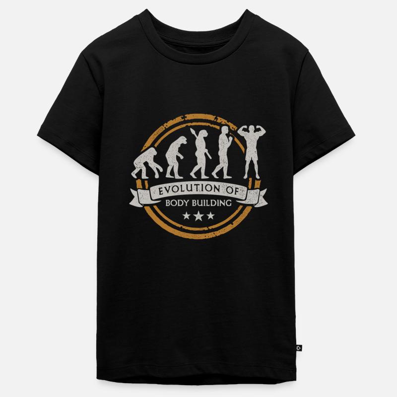 Évolution de la musculation - T-shirt Premium bio Ado - noir