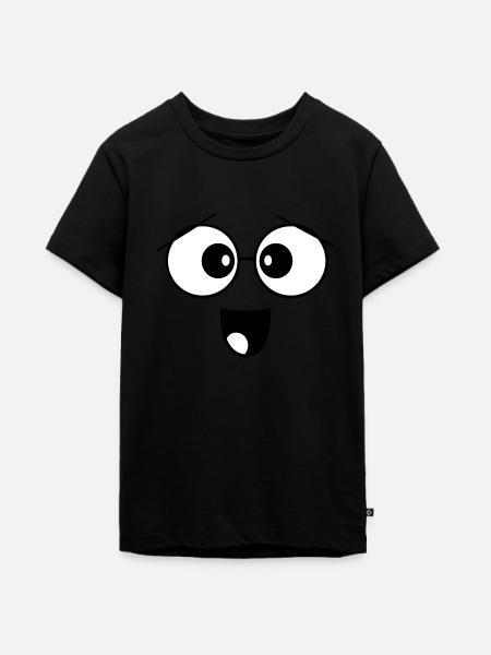 face - Teenager Premium Organic T-Shirt - black