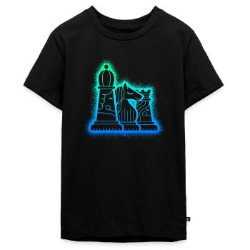 Chess Pieces Chess Set Kids Boys Chess - Teenager Premium Organic T-Shirt - black - Front - AI Model Teenager Male light (155cm)