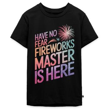 Pyrotechniker Feuerwerk Pyrotechnik - Teenager Premium Bio T-Shirt - Schwarz - Vorne - AI Model Teenager Male light (155cm)