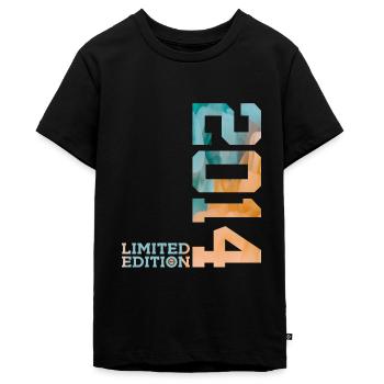 12. GEBURTSTAG LIMITED EDITION 2014 - Teenager Premium Bio T-Shirt - Schwarz - Vorne - AI Model Teenager Male light (155cm)