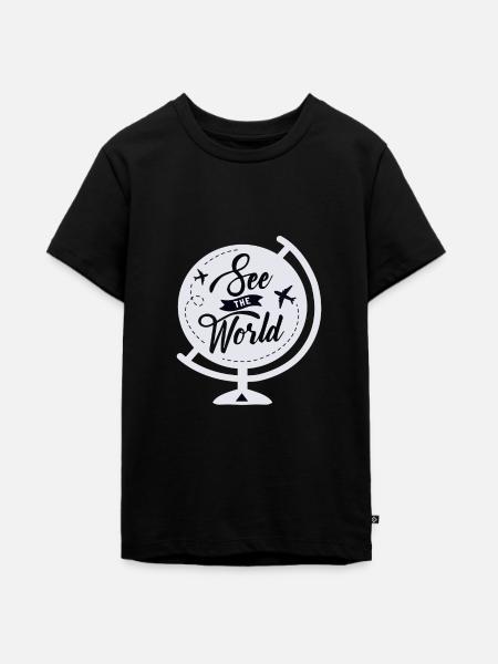 See The World - Teenager Premium Bio T-Shirt - Schwarz