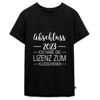 Abschluss 2023 Schule Schulabschluss Geschenk - Teenager Premium Bio T-Shirt - Schwarz - Vorne - AI Model Teenager Male light (155cm)