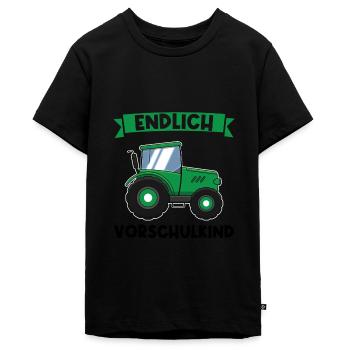 Vorschulung Vorschulkind Schule Geschenk - Teenager Premium Bio T-Shirt - Schwarz - Vorne - AI Model Teenager Male light (155cm)