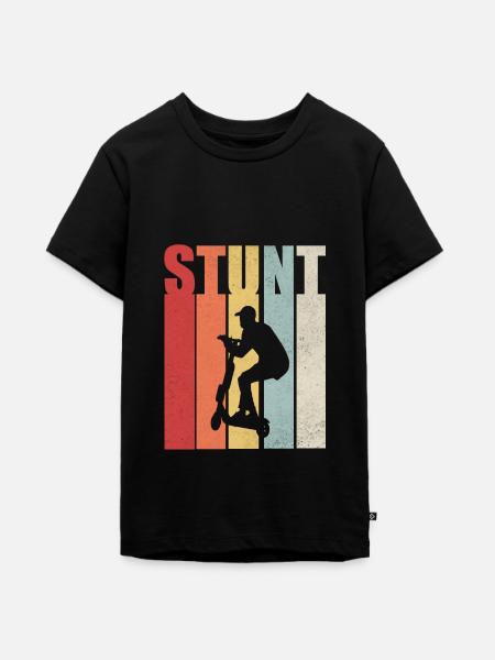 Stunt Scooter Roller Rollerfahrer Geschenk - Teenager Premium Bio T-Shirt - Schwarz