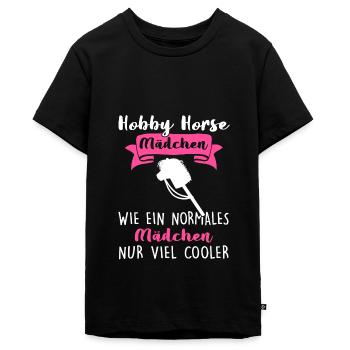 Hobby Horse Mädchen Hobby Horse Hobby Horsing - Teenager Premium Bio T-Shirt - Schwarz - Vorne - AI Model Teenager Male light (155cm)