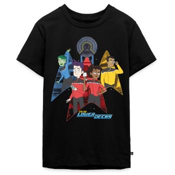Star Trek Lower Decks Crew - Teenager Premium Bio T-Shirt - Schwarz - Vorne - AI Model Teenager Male light (155cm)