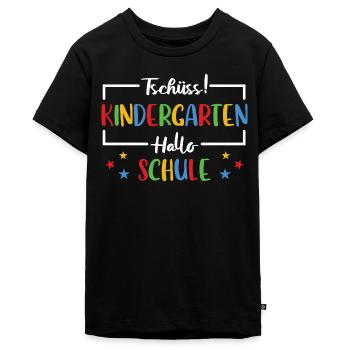 Abschied Kinder Kindergarten Abgänger 2024 - Teenager Premium Bio T-Shirt - Schwarz - Vorne - AI Model Teenager Male light (155cm)