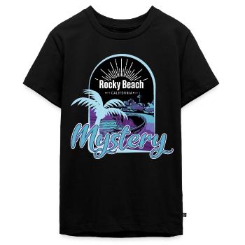 Die drei ??? Rocky Beach Mystery - Teenager Premium Bio T-Shirt - Schwarz - Vorne - AI Model Teenager Male light (155cm)