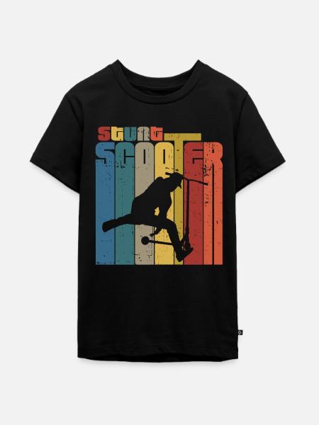 Scooter Stunt - Teenager Premium Bio T-Shirt - Schwarz