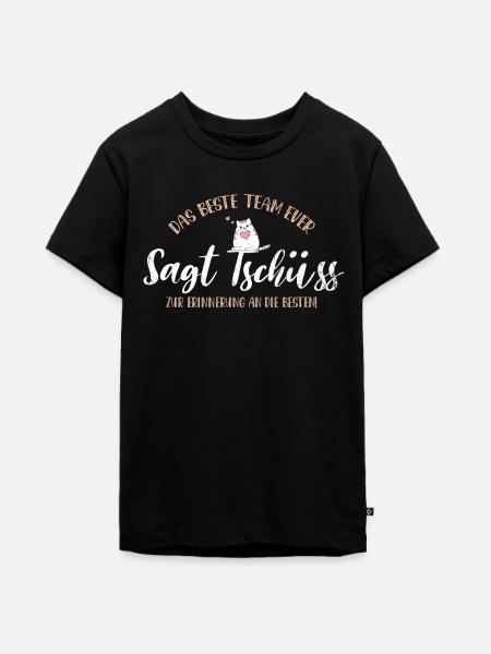 Tschüss vom Team, Abschied - Teenager Premium Bio T-Shirt - Schwarz