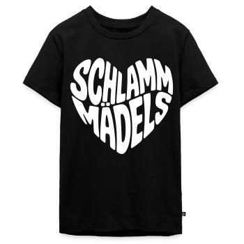 Schlamm Mädels - Teenager Premium Bio T-Shirt - Schwarz - Vorne - AI Model Teenager Male light (155cm)