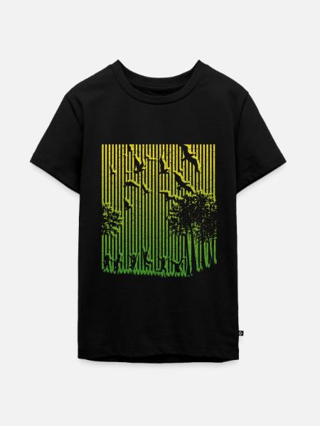 Illusion, Strichcode - Teenager Premium Bio T-Shirt - Schwarz