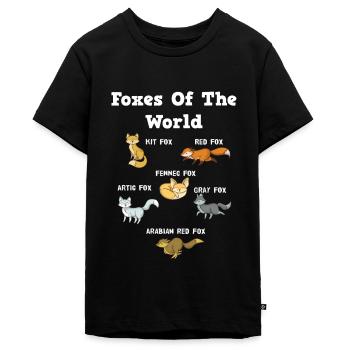 Fuchs - Teenager Premium Bio T-Shirt - Schwarz - Vorne - AI Model Teenager Male light (155cm)