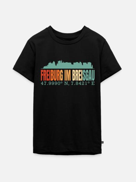 Freiburg - Teenager Premium Bio T-Shirt - Schwarz