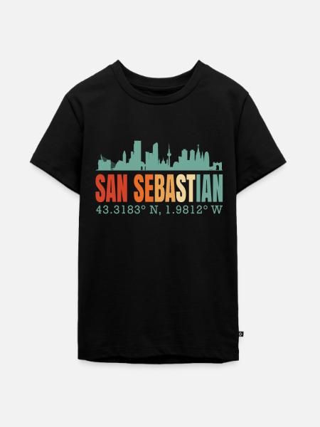San Sebastian - Teenager Premium Bio T-Shirt - Schwarz