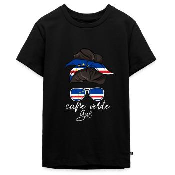 Cap-Vert - T-shirt Premium bio Ado - noir - Devant - AI Model Teenager Male light (155cm)