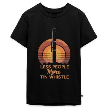 Sifflet en étain - T-shirt Premium bio Ado - noir - Devant - AI Model Teenager Male light (155cm)