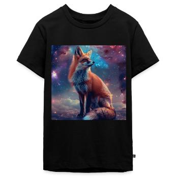 Fuchs - Teenager Premium Bio T-Shirt - Schwarz - Vorne - AI Model Teenager Male light (155cm)