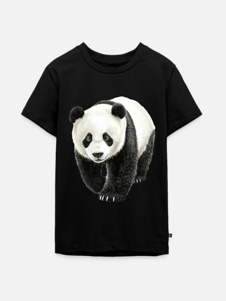 Panda - Teenager Premium Bio T-Shirt - Schwarz