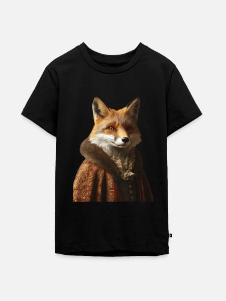 Fuchs - Teenager Premium Bio T-Shirt - Schwarz