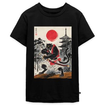 Samurai - Teenager Premium Bio T-Shirt - Schwarz - Vorne - AI Model Teenager Male light (155cm)