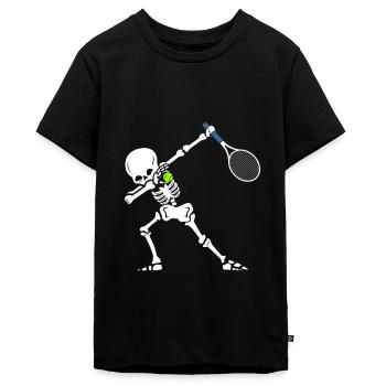 Tennis - Teenager Premium Bio T-Shirt - Schwarz - Vorne - AI Model Teenager Male light (155cm)
