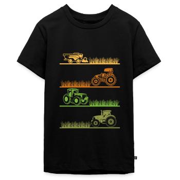 Farmer Landwirtschaft - Teenager Premium Bio T-Shirt - Schwarz - Vorne - AI Model Teenager Male light (155cm)