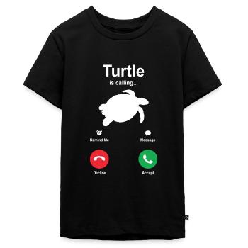 Schildkröte - Teenager Premium Bio T-Shirt - Schwarz - Vorne - AI Model Teenager Male light (155cm)