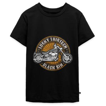 Motorrad - Teenager Premium Bio T-Shirt - Schwarz - Vorne - AI Model Teenager Male light (155cm)