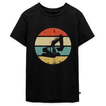 Bagger - Teenager Premium Bio T-Shirt - Schwarz - Vorne - AI Model Teenager Male light (155cm)
