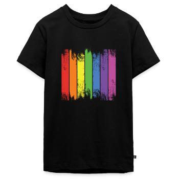 Rainbow - Teenager Premium Organic T-Shirt - black - Front - AI Model Teenager Male light (155cm)