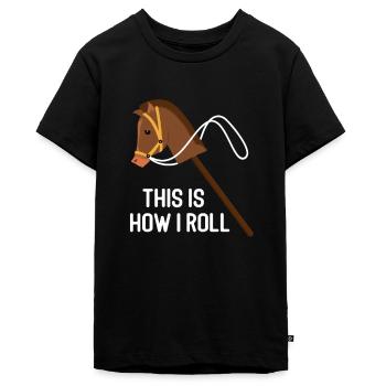 cheval - T-shirt Premium bio Ado - noir - Devant - AI Model Teenager Male light (155cm)