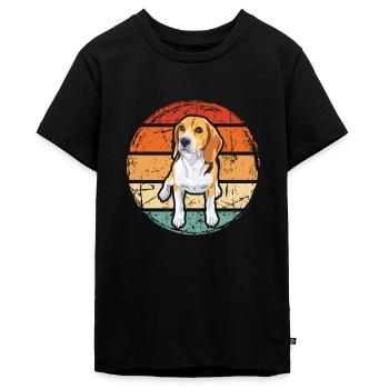 Beagle - Teenager Premium Bio T-Shirt - Schwarz - Vorne - AI Model Teenager Male light (155cm)