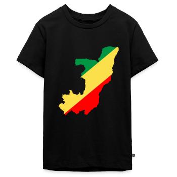 Congo - T-shirt Premium bio Ado - noir - Devant - AI Model Teenager Male light (155cm)