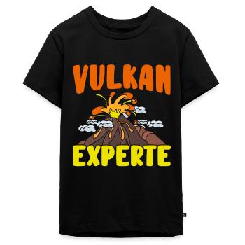 Vulkan - Teenager Premium Bio T-Shirt - Schwarz - Vorne - AI Model Teenager Male light (155cm)