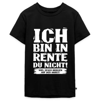 Rente - Teenager Premium Bio T-Shirt - Schwarz - Vorne - AI Model Teenager Male light (155cm)