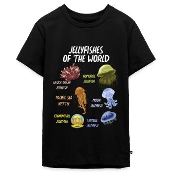 Qualle - Teenager Premium Bio T-Shirt - Schwarz - Vorne - AI Model Teenager Male light (155cm)