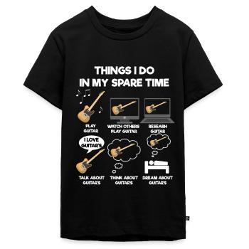 Gitarre - Teenager Premium Bio T-Shirt - Schwarz - Vorne - AI Model Teenager Male light (155cm)