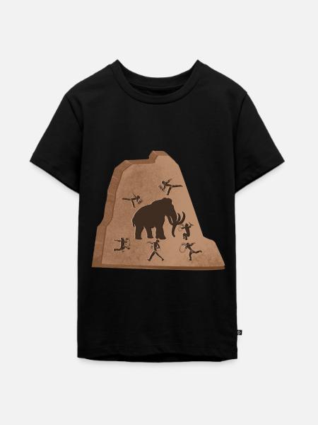 Mammut Steinzeit - Teenager Premium Bio T-Shirt - Schwarz